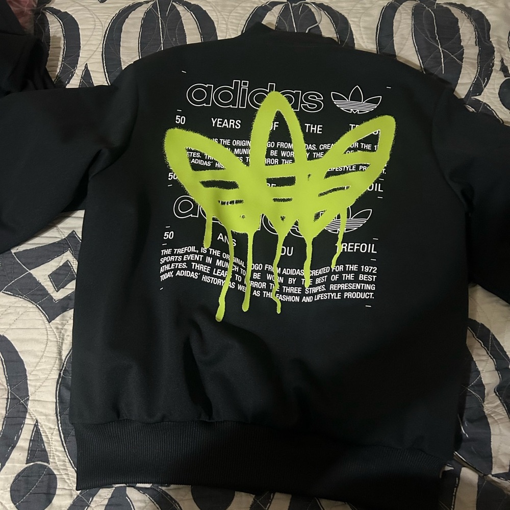 Adidas Trefoil Graphic 50th Anniversary  Bomber Jacket- black